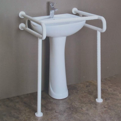 U型水平洗手盆专用挂墙扶手F--W021