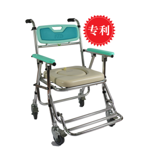 FZK-4301铝合金带轮坐便轮椅