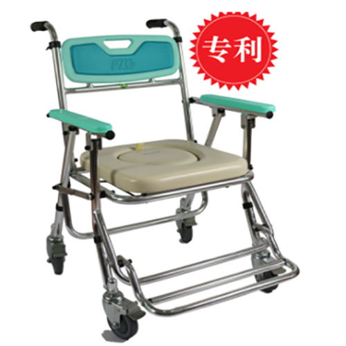 FZK-4542铝合金�I　带轮收合式便椅